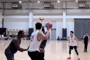 训练视频流出！杨瀚森绝杀球早有预演，和廖三宁配合默契